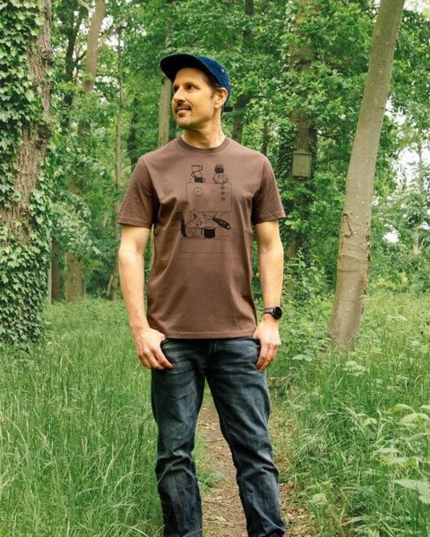 Cmig Kaffee-Hörnchen T-Shirt für Kaffeeliebhaber – Ansicht 4