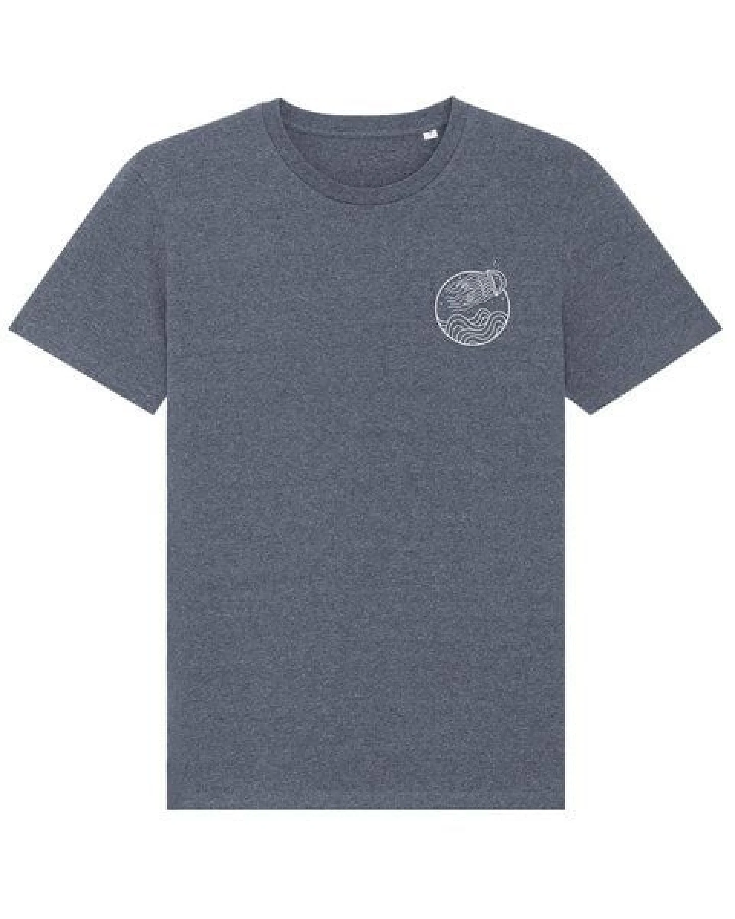 vis wear Qualle zwischen Ozean und Wellen – Natural Recycled Bio-Baumwolle Shirt – Ansicht 3