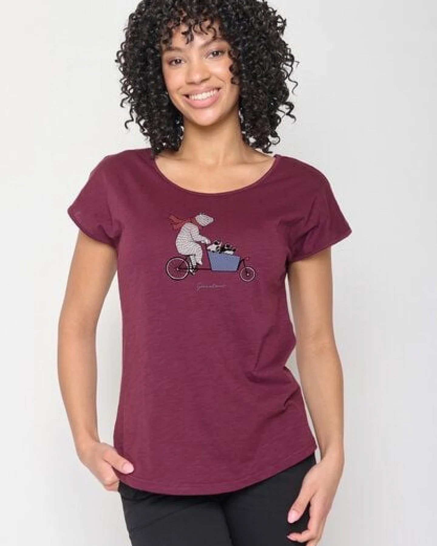 GREENBOMB Bike Cargo Bear Cool - Sportliches T-Shirt aus Bio-Baumwolle / hochwertiger Print / GOTS / Fair & Vegan – Ansicht 2