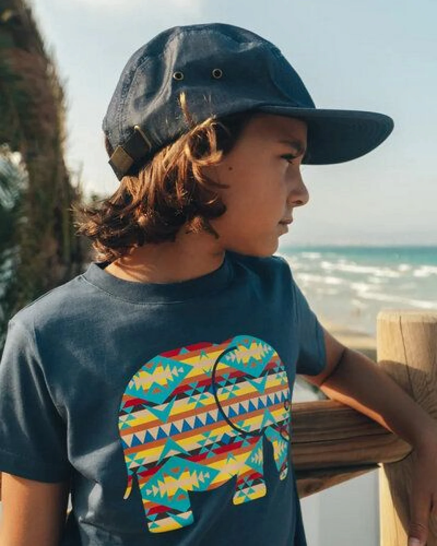 Kid's Organic Navajo Classic T-Shirt Trendsplant Blue – Ansicht 4
