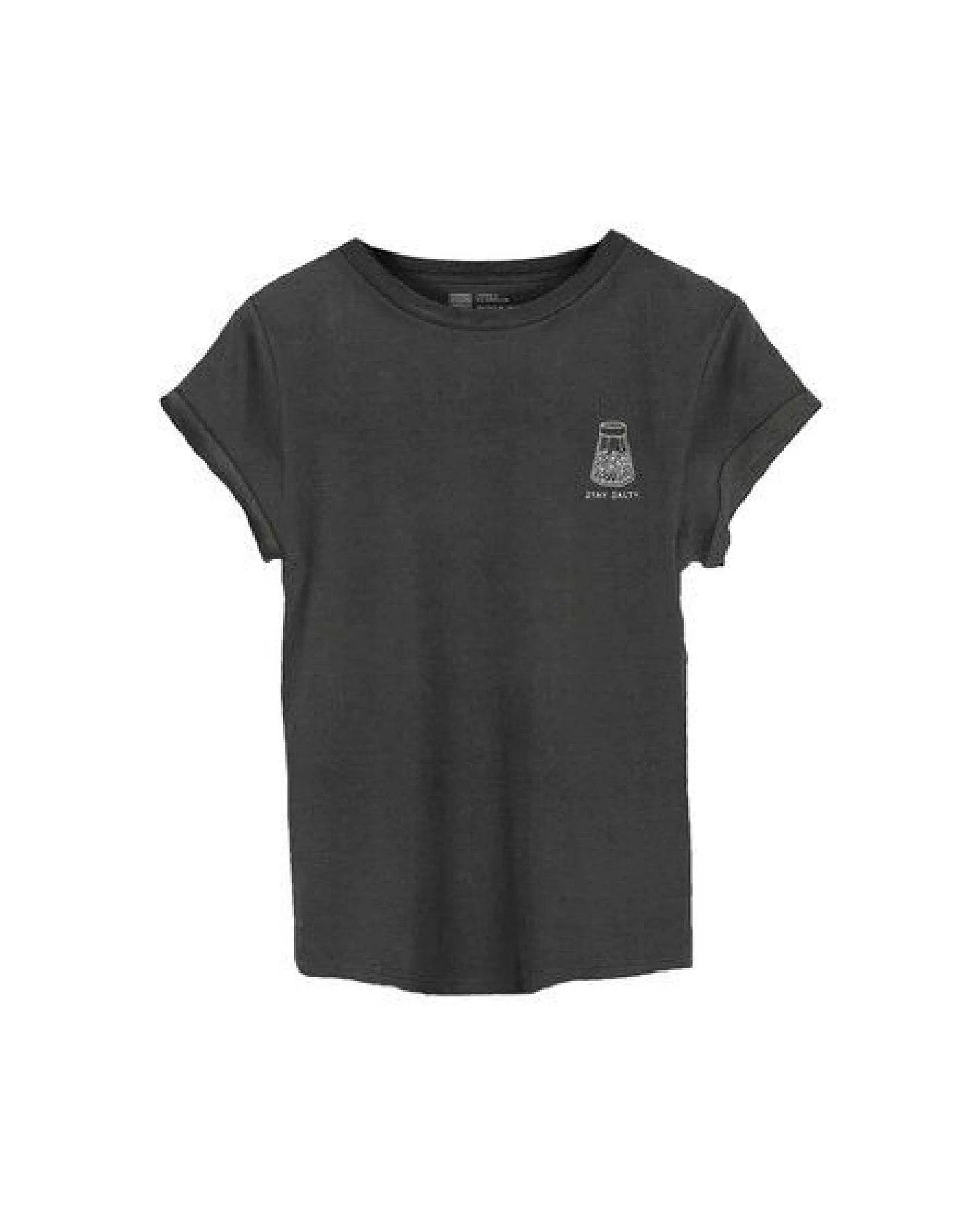 FUXBAU Frauen Stay Salty T-Shirt - salzschwarz – Ansicht 2