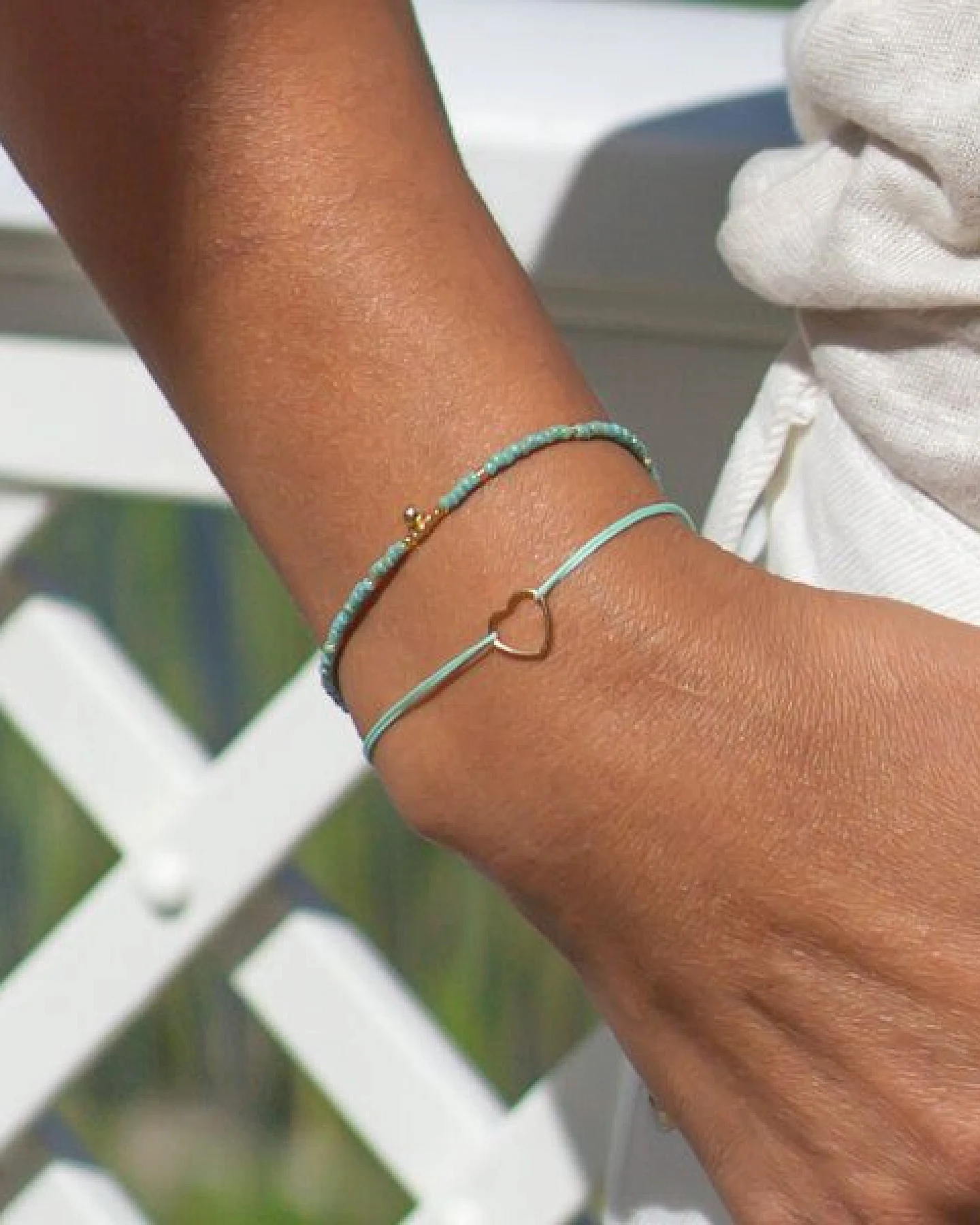 juni Perlenarmband "Famara" - optional mit Herz Armband – Ansicht 2