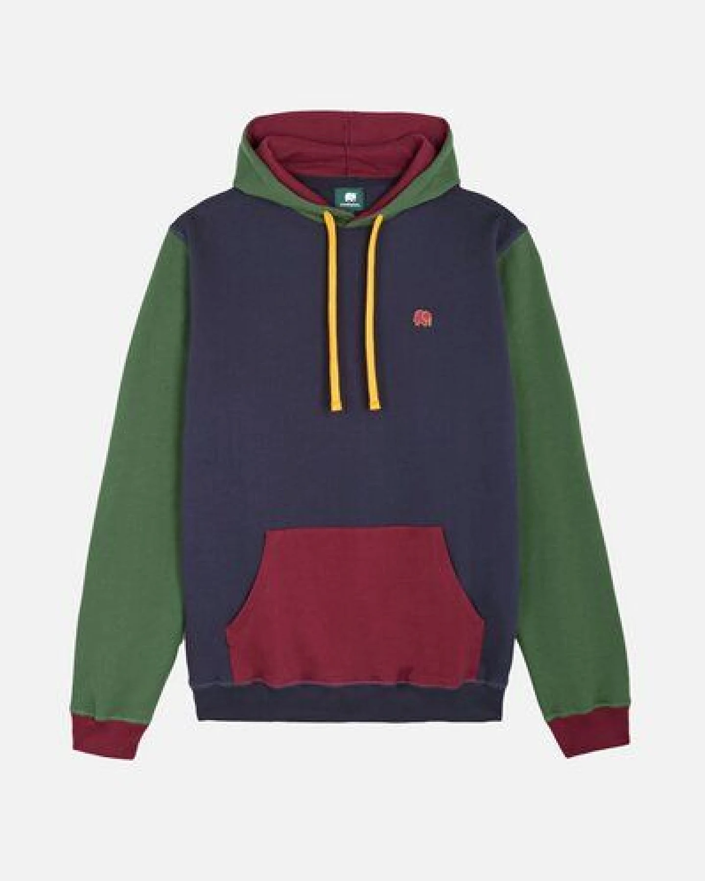 Organic Color Block Hoodie Trendsplant Blue – Ansicht 2
