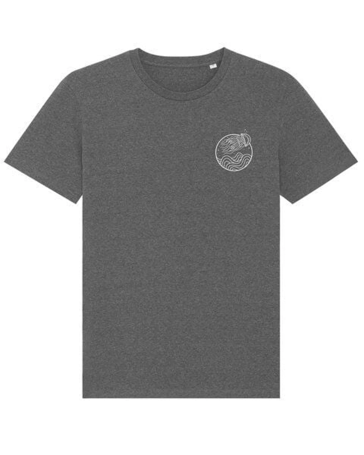 vis wear Qualle zwischen Ozean und Wellen – Natural Recycled Bio-Baumwolle Shirt – Ansicht 3