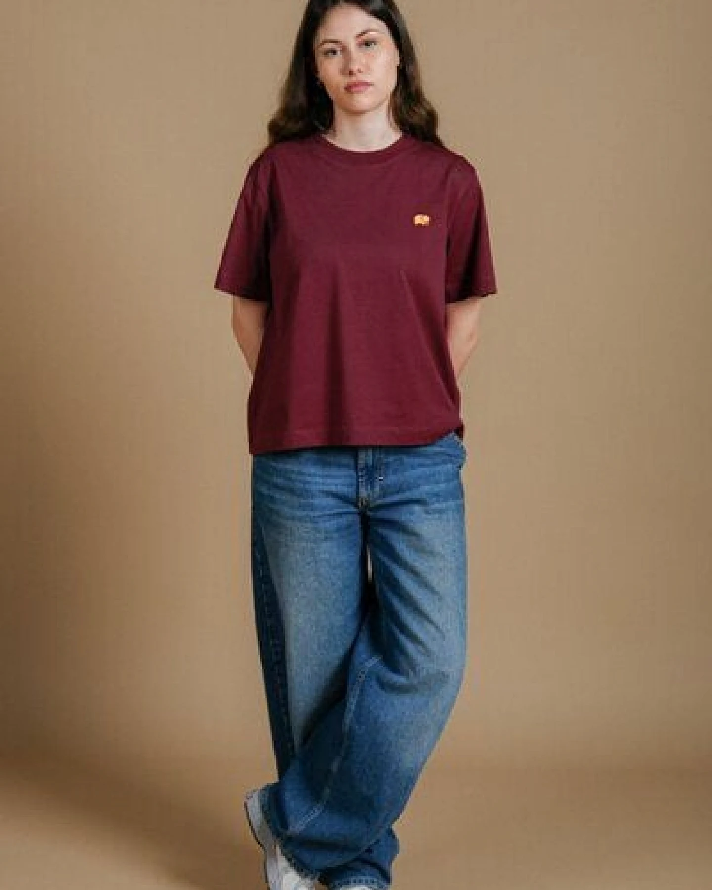Trendsplant Women's Organic Essential T-Shirt Burgundy – Ansicht 4