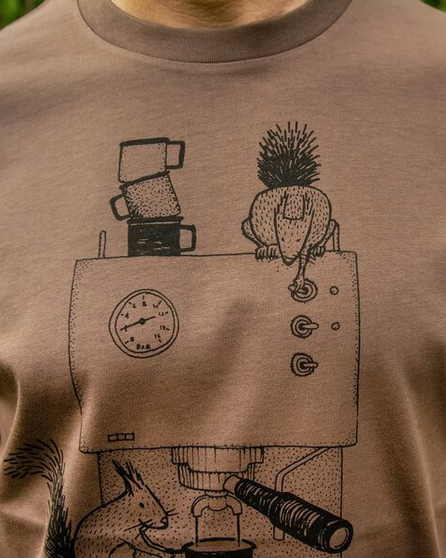 Cmig Kaffee-Hörnchen T-Shirt für Kaffeeliebhaber – Ansicht 2