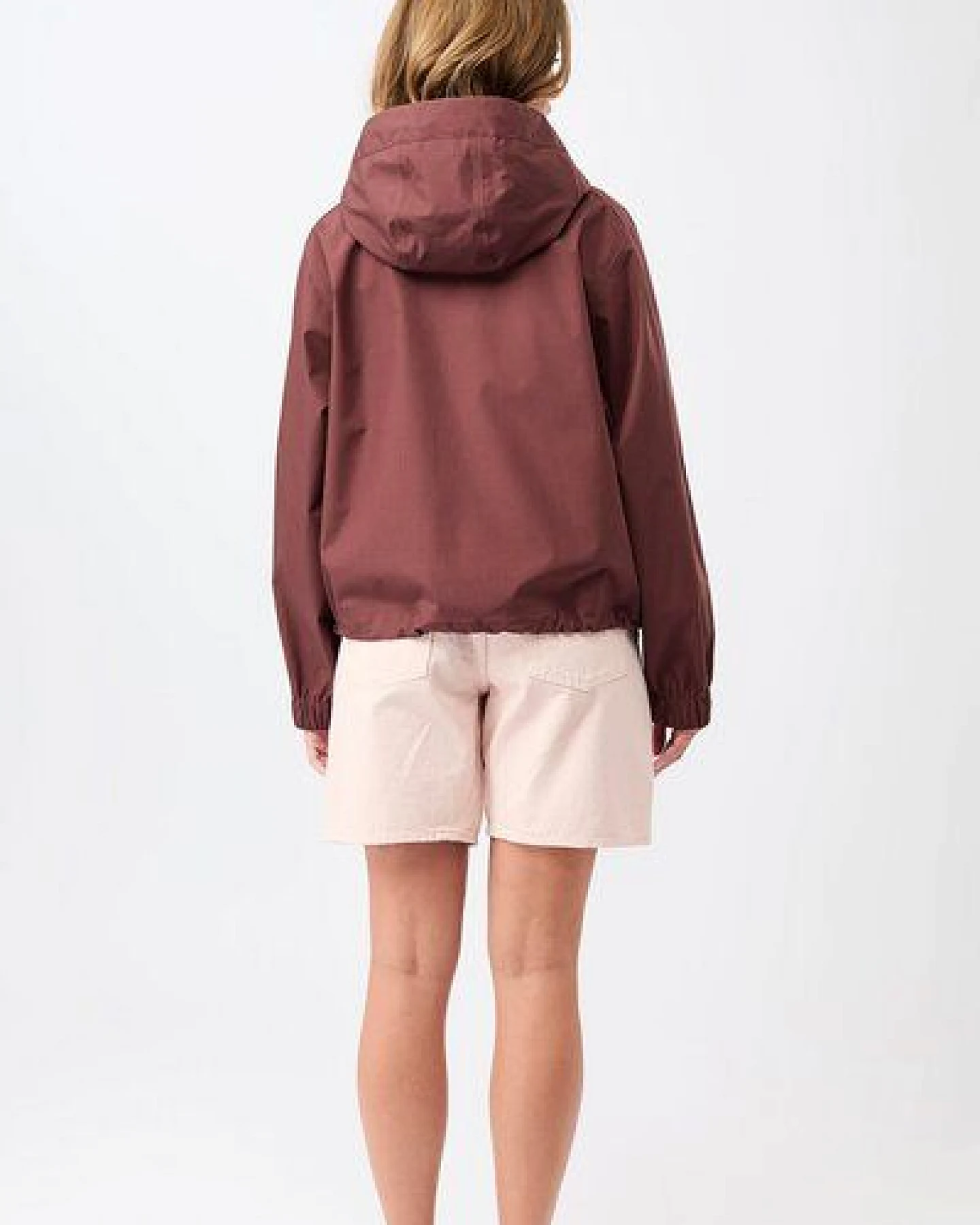 LangerChen Kurze Regenjacke mit Reissverschlußtasche – Ansicht 3