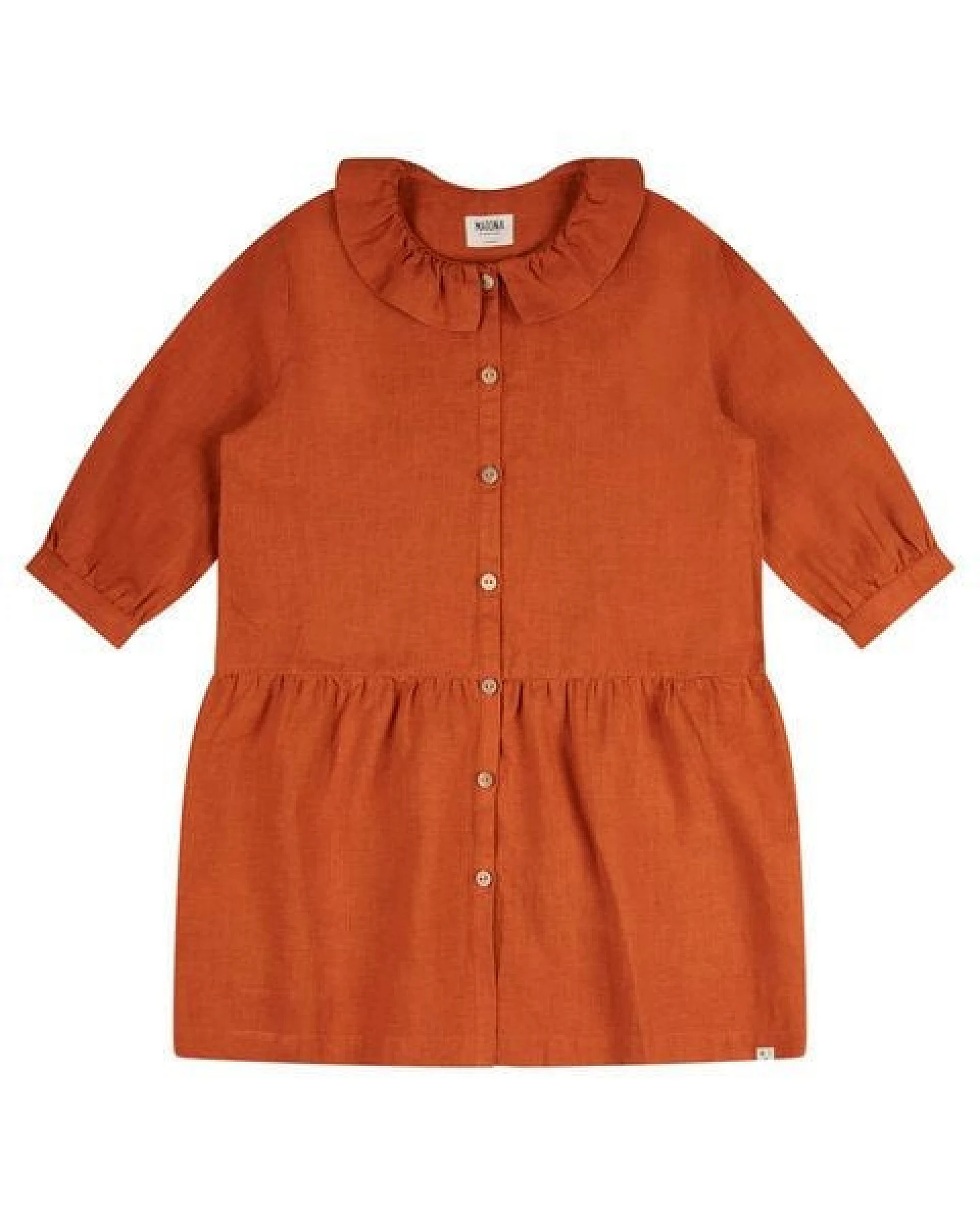 Matona Verspieltes Kleid mit Rüschenkragen für Mädchen aus Leinen / Frill Collar Dress – Ansicht 3