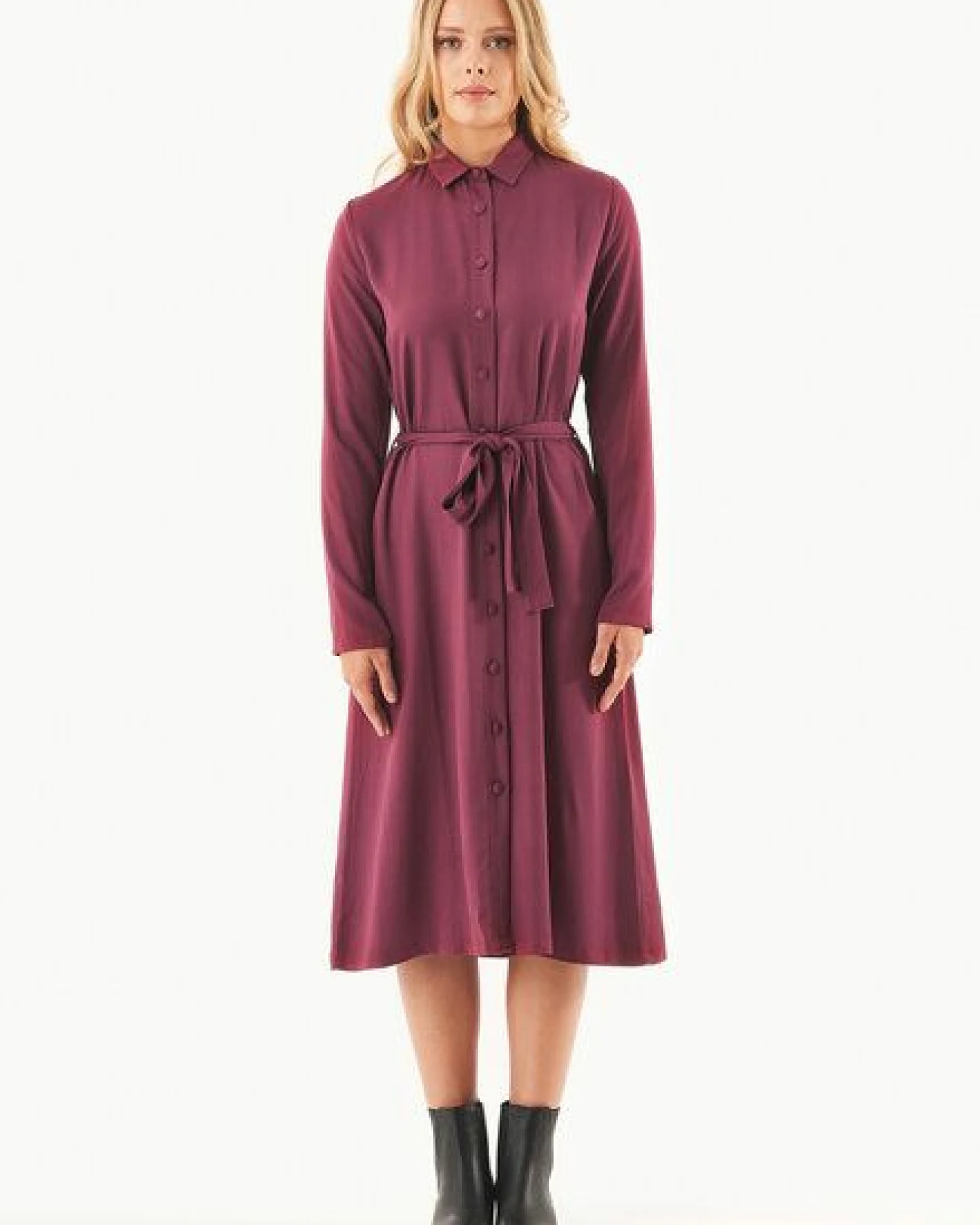 ORGANICATION Hemdblusenkleid aus LENZING ECOVERO – Ansicht 2