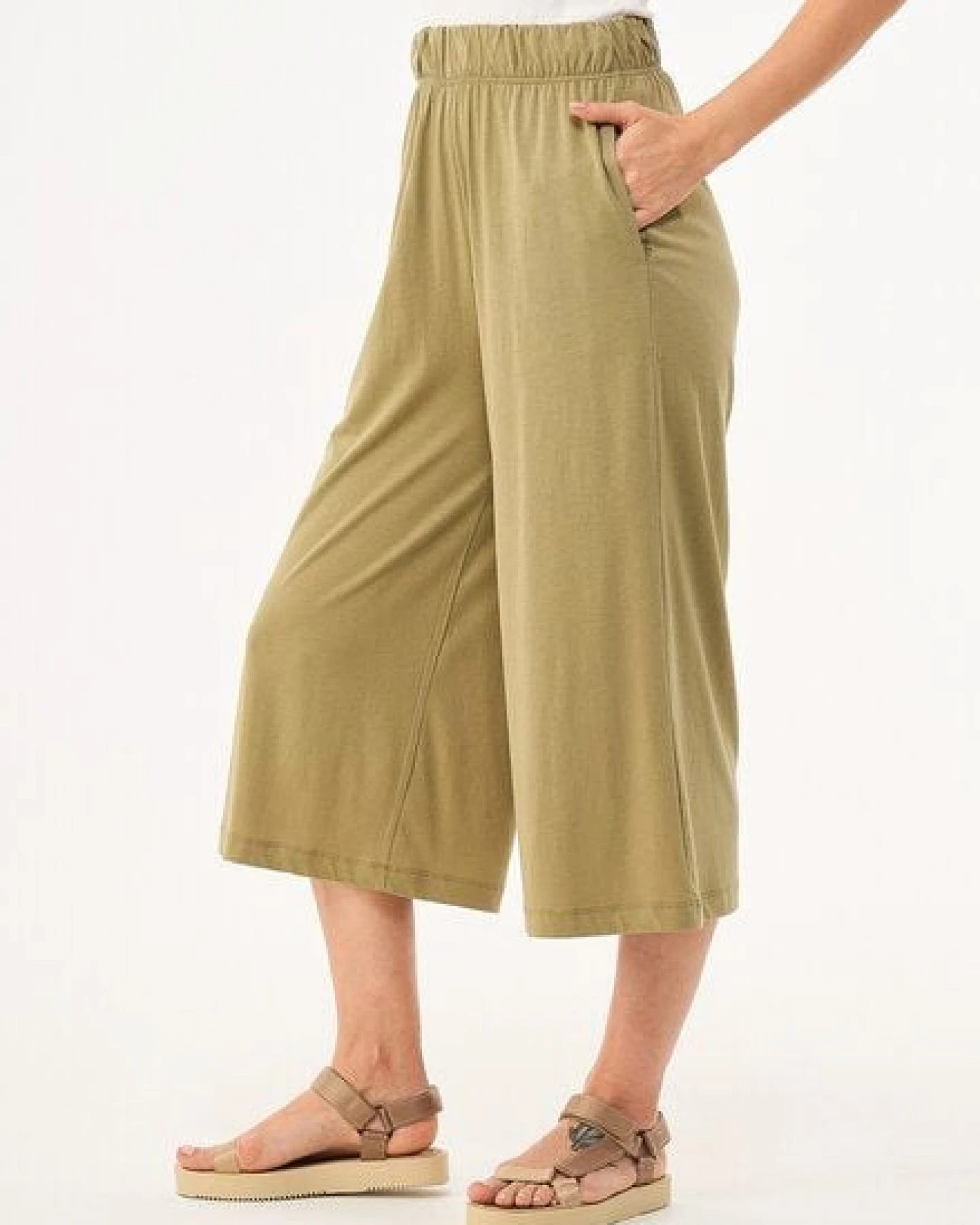 ORGANICATION Jerseyhose aus TENCEL Lyocell und Bio-Baumwolle in 3/4-Länge – Ansicht 3