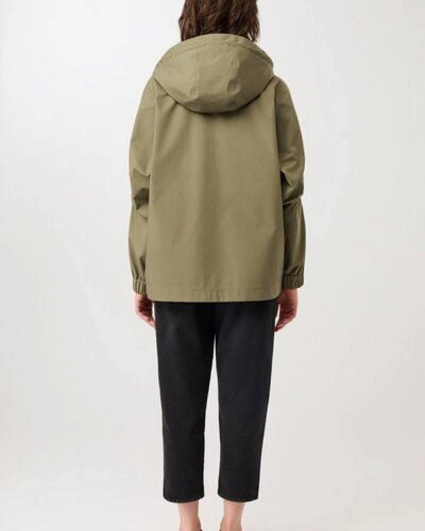 LangerChen Kapuzenjacke mit Falten am Arm – Ansicht 4
