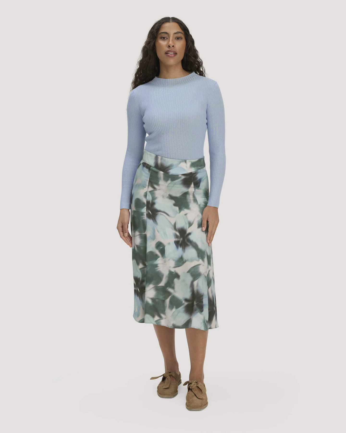 hessnatur Damen Strick Pullover Fitted aus TENCEL™ Lyocell mit Bio-Baumwolle - blau - Größe XXL – Ansicht 2