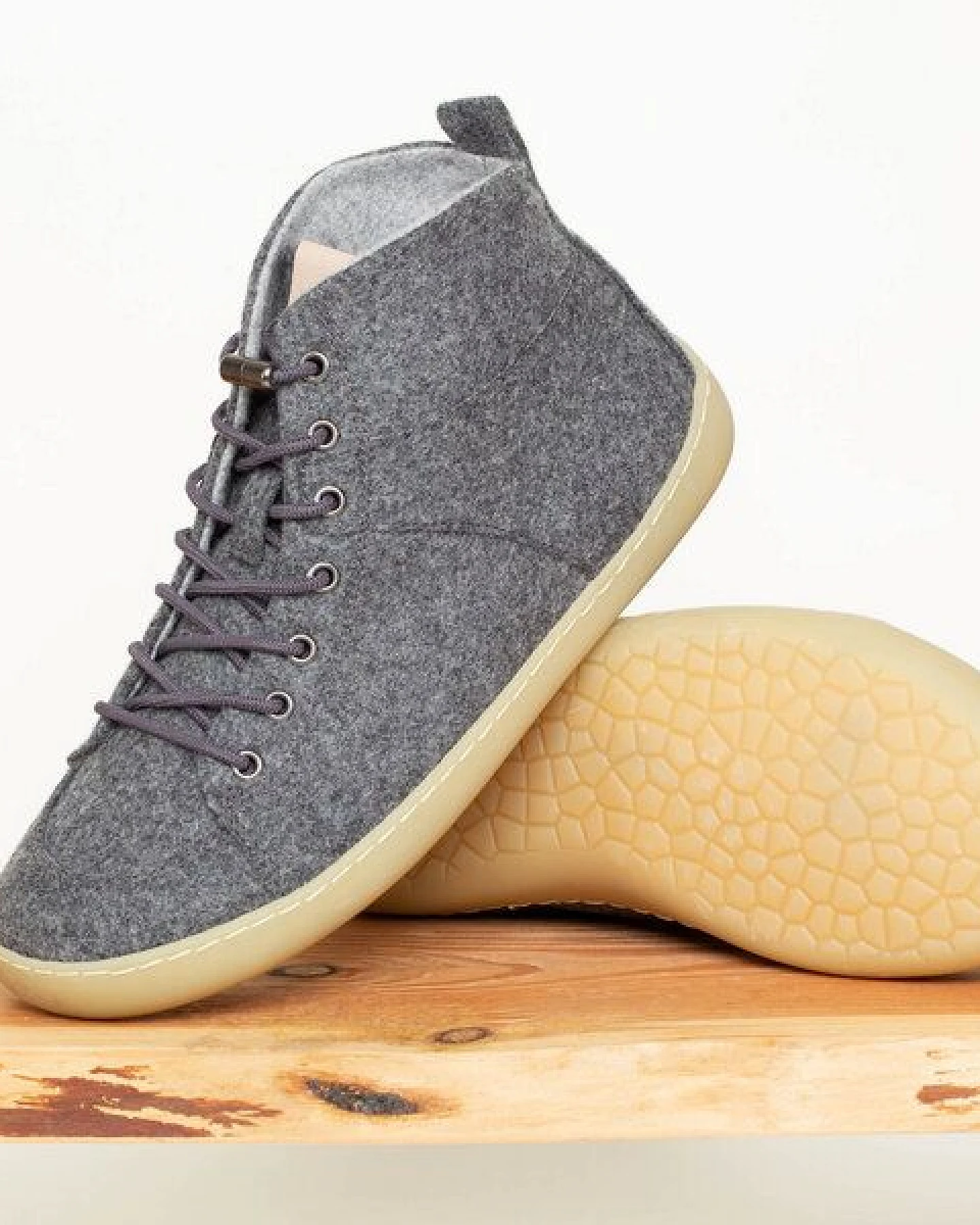 nahtur-design Barfußschuhe aus Bioleinen oder Loden, knöchelhoch, unisex – Ansicht 3