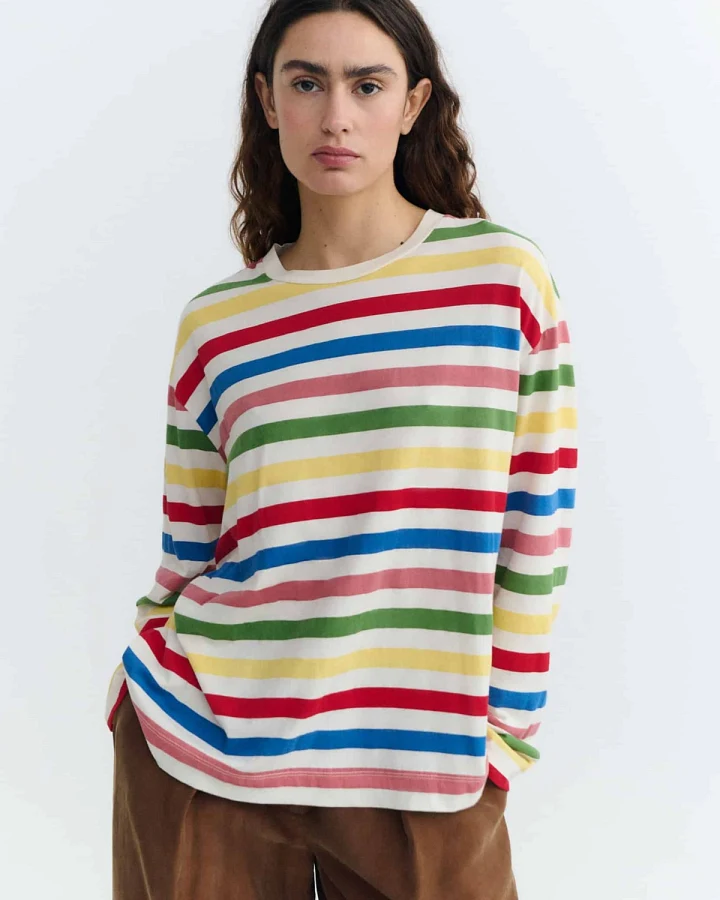 Longsleeve Emily Stripes Colorful Rosa