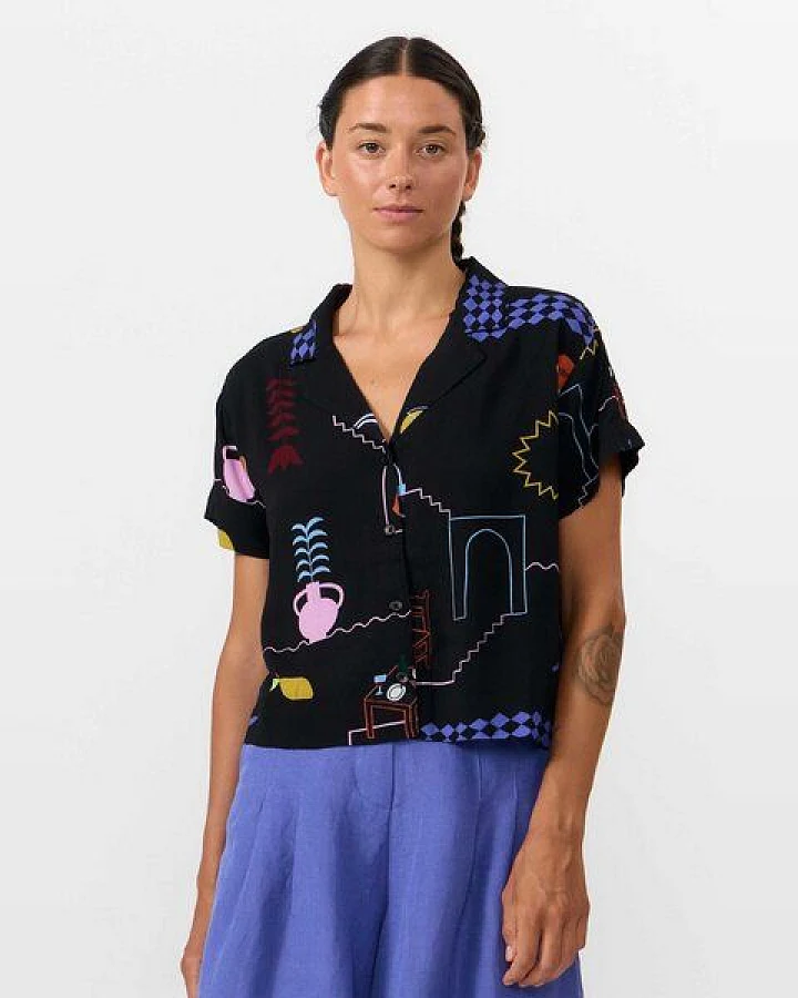 Suite13lab Kurzarmhemd NYASA im Holiday-Print
