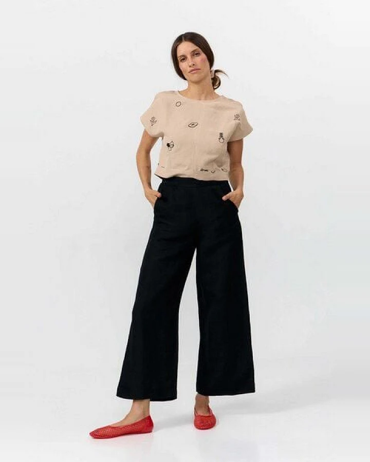 Suite13lab Cropped-Top HEBRON bestickt