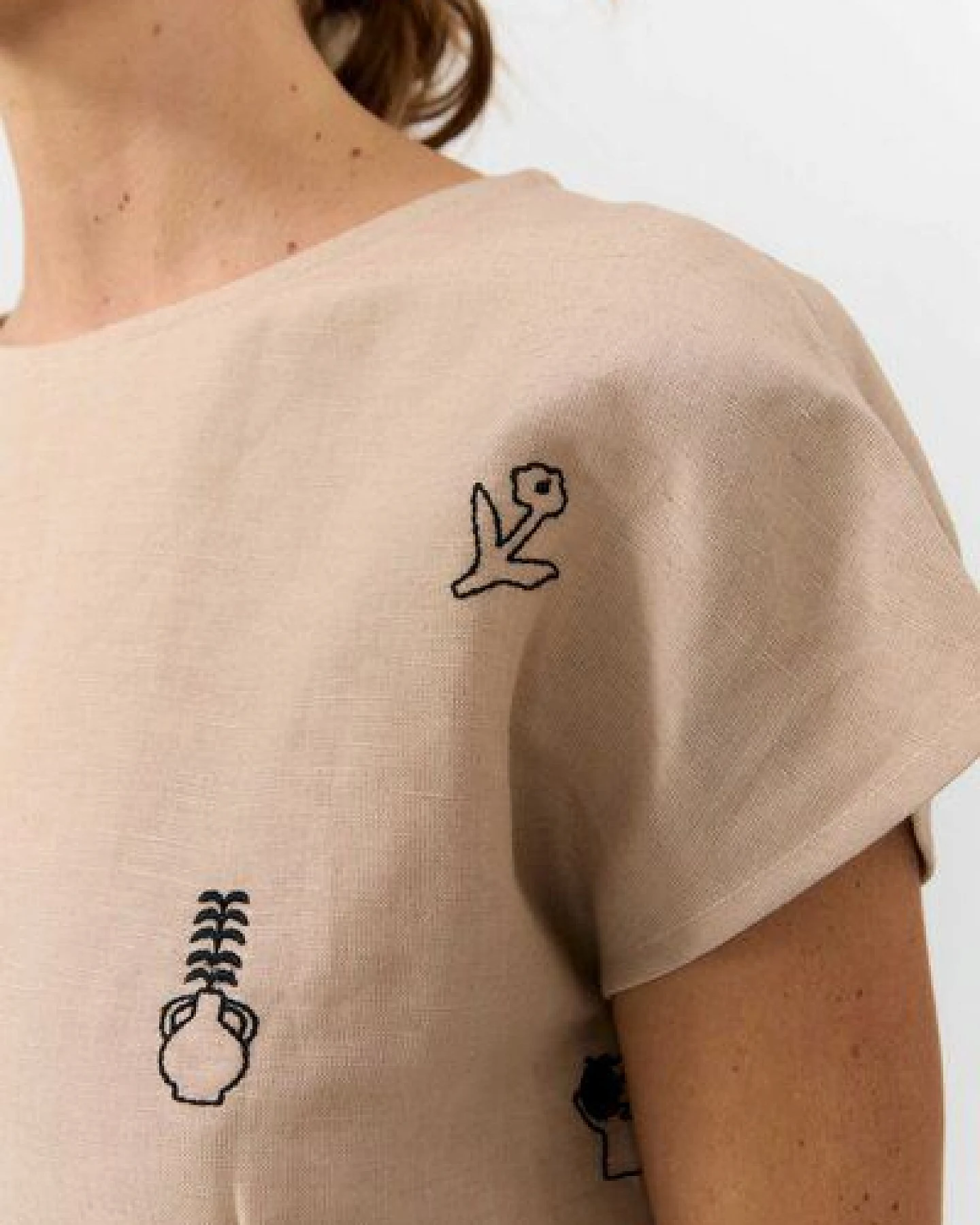 Suite13lab Cropped-Top HEBRON bestickt – Ansicht 2