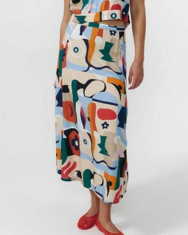 Suite13lab Damen-Midirock BORNEO im Cruise-Print