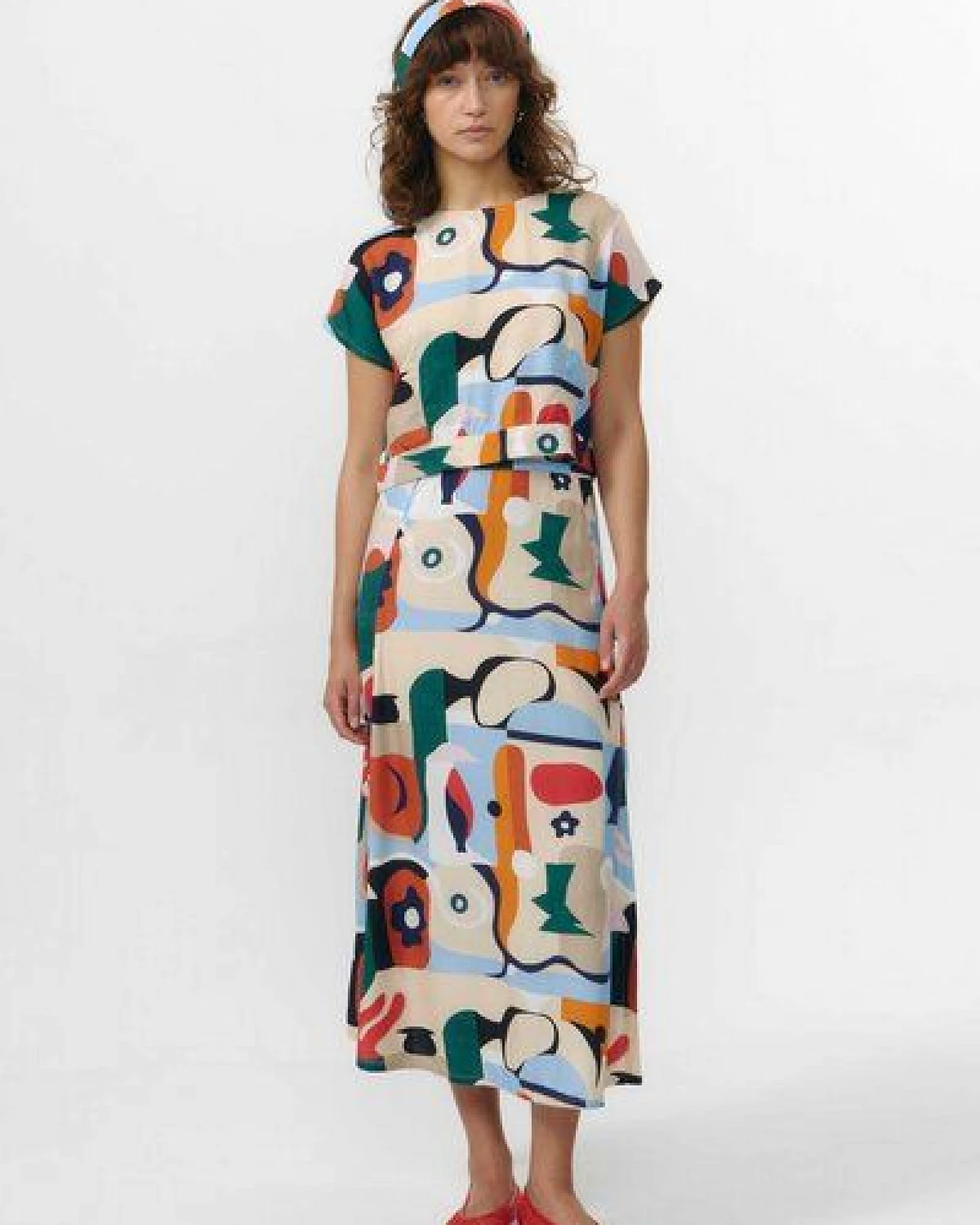 Suite13lab Damen-Midirock BORNEO im Cruise-Print – Ansicht 2