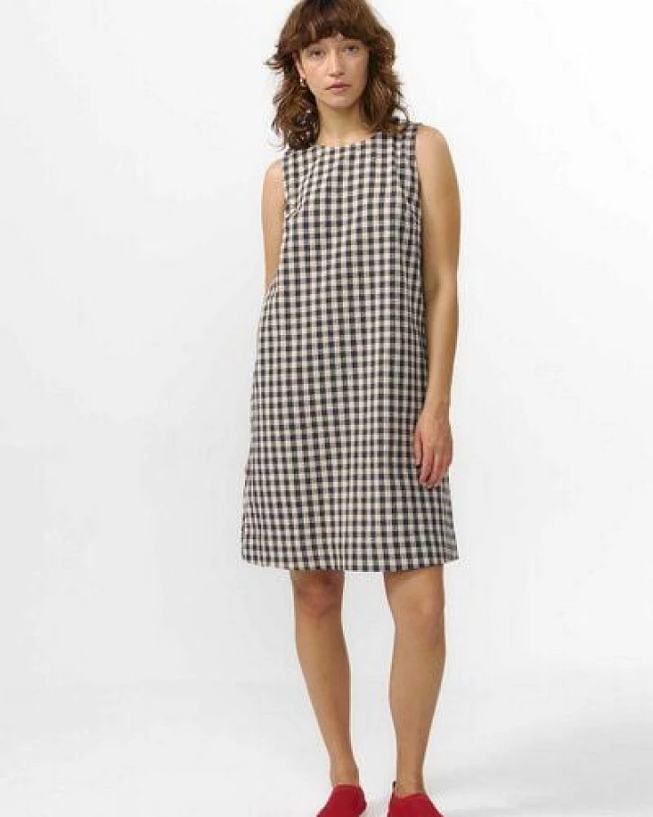 Suite13lab Damen-Kurzkleid LENA kariert