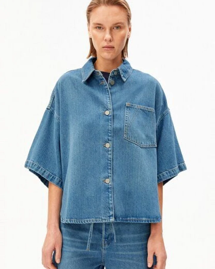 ARMEDANGELS DENIM Damen Jeans-Overshirt aus Baumwoll-Lyocell-Mix