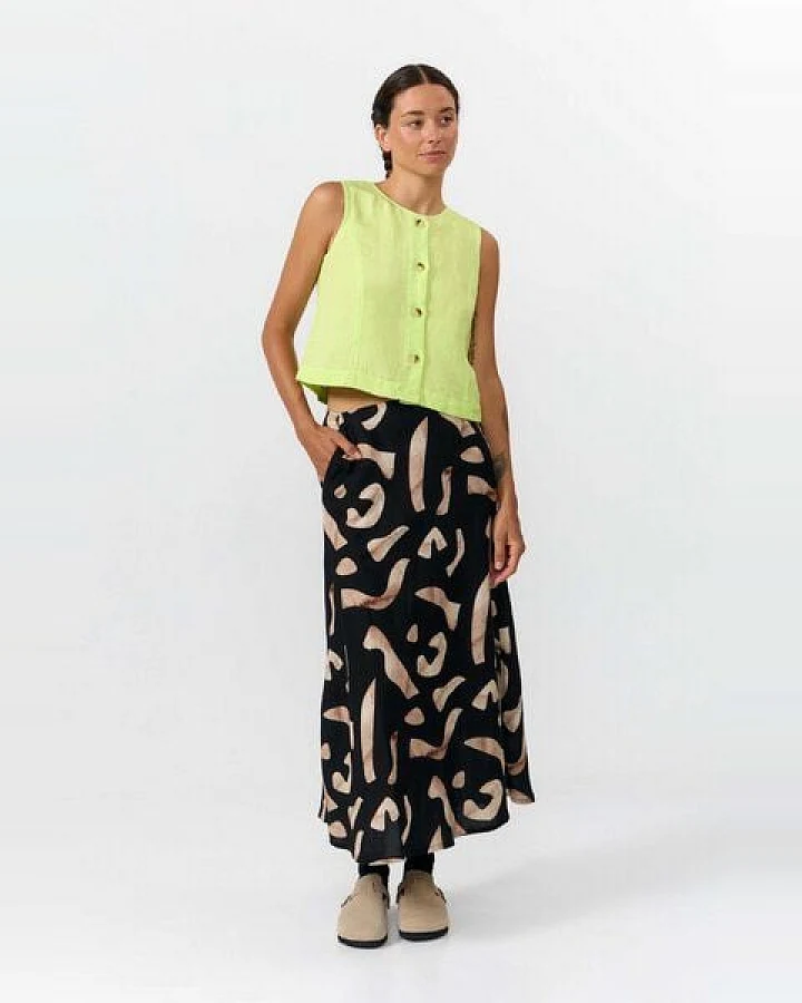 Suite13lab Damen-Midirock BELEN im Stones-Print