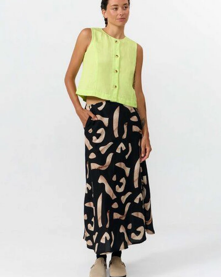 Suite13lab Damen-Midirock BELEN im Stones-Print