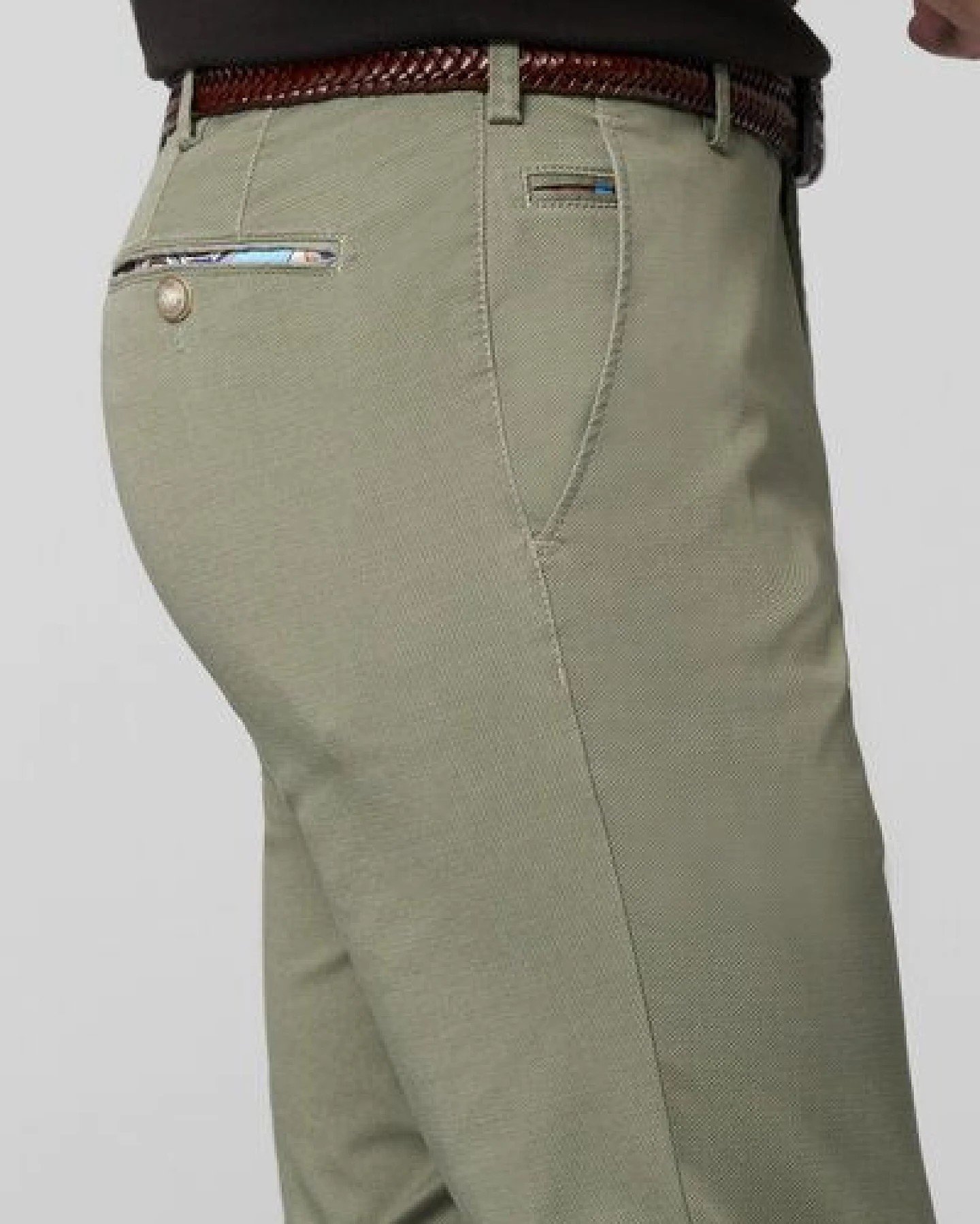 MEYER MICROPRINT BAUMWOLL CHINO – Ansicht 4