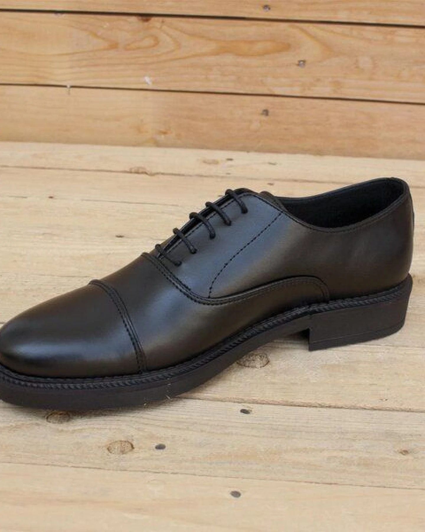 Shoezuu Vegan Vegane Apple Skin 5 Eye Business Halbschuhe schwarz – Ansicht 3