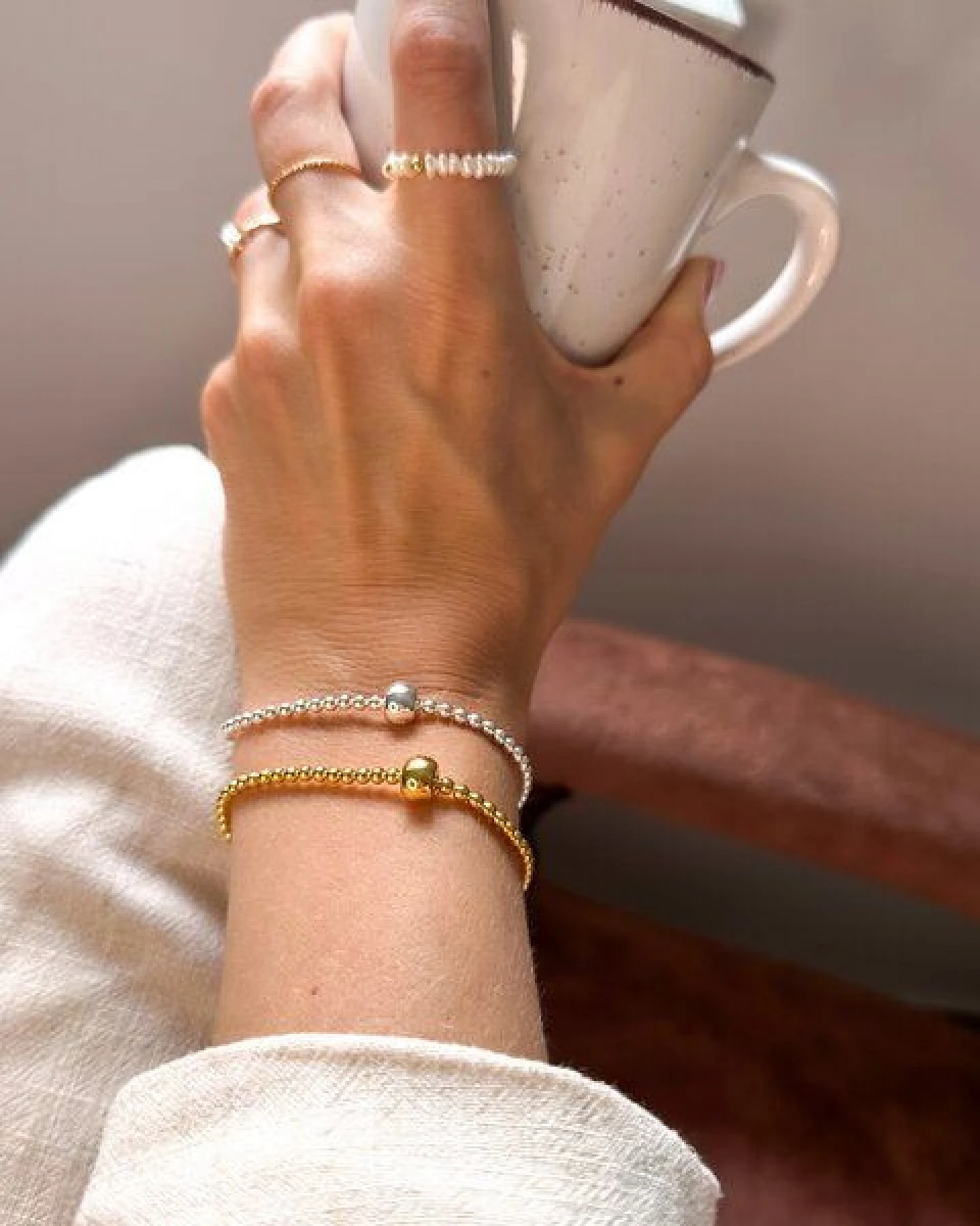 MOANINA Armband Adda - 925 Silber/18k Gold Vermeil – Ansicht 4