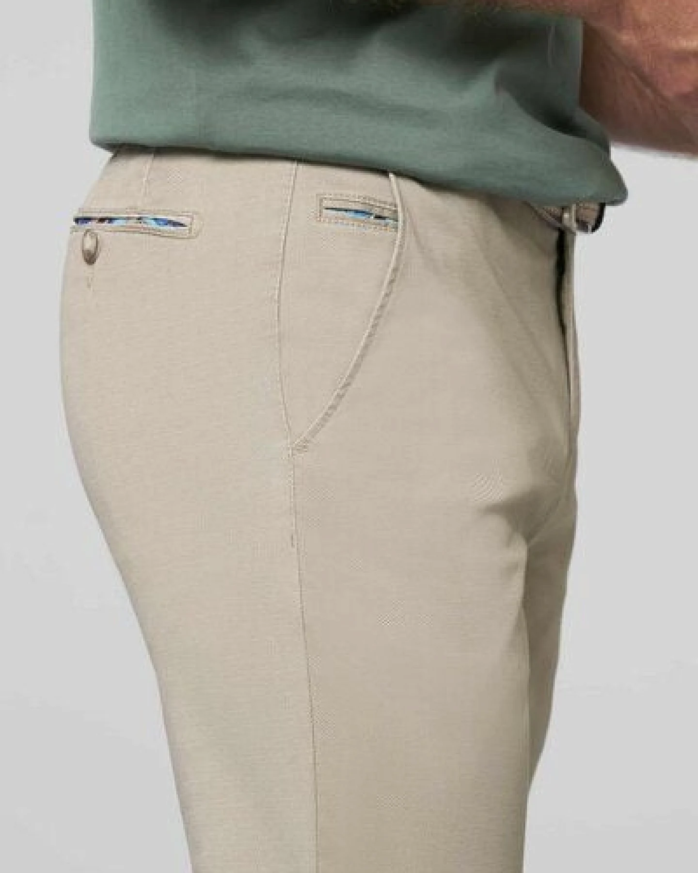 MEYER MICROPRINT BAUMWOLL CHINO – Ansicht 4