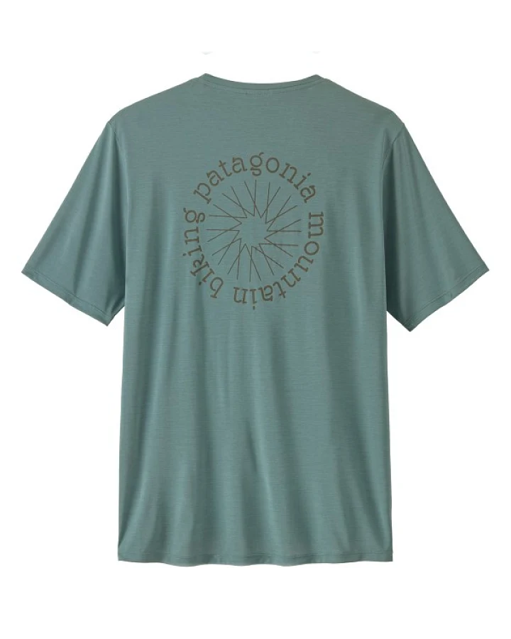 Patagonia - Cap Cool Daily Shirt Spoke Stencil - Funktionsshirt Gr L türkis