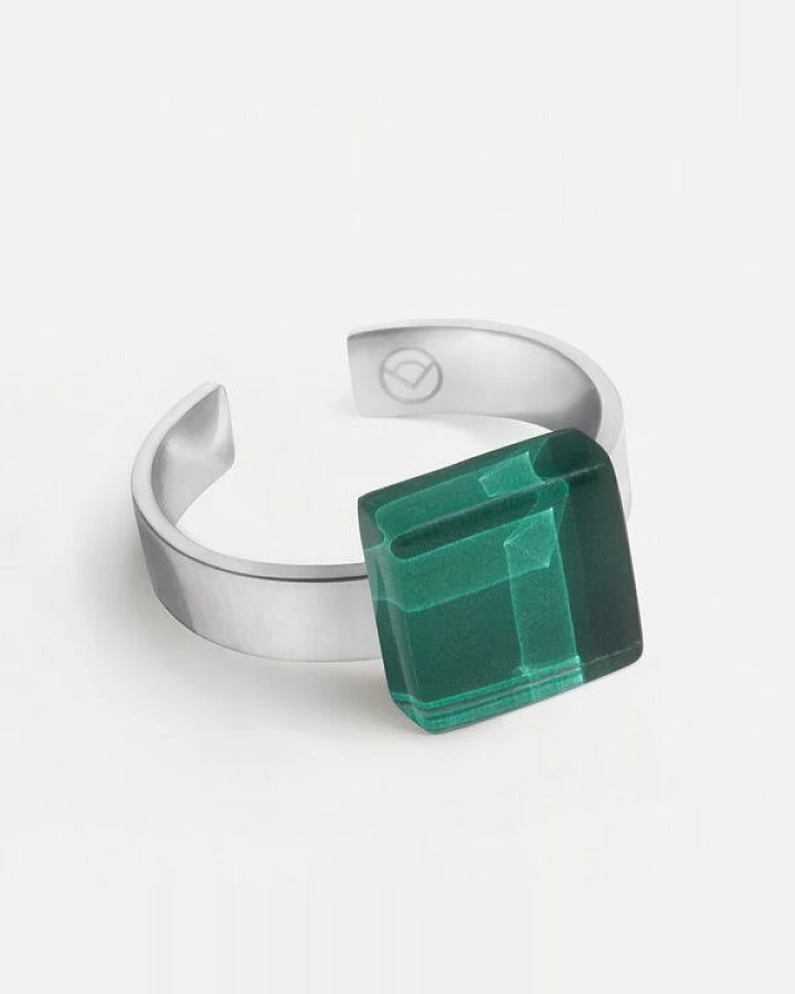 ALEXASCHA Geometrischer Ring aus Glas, mini