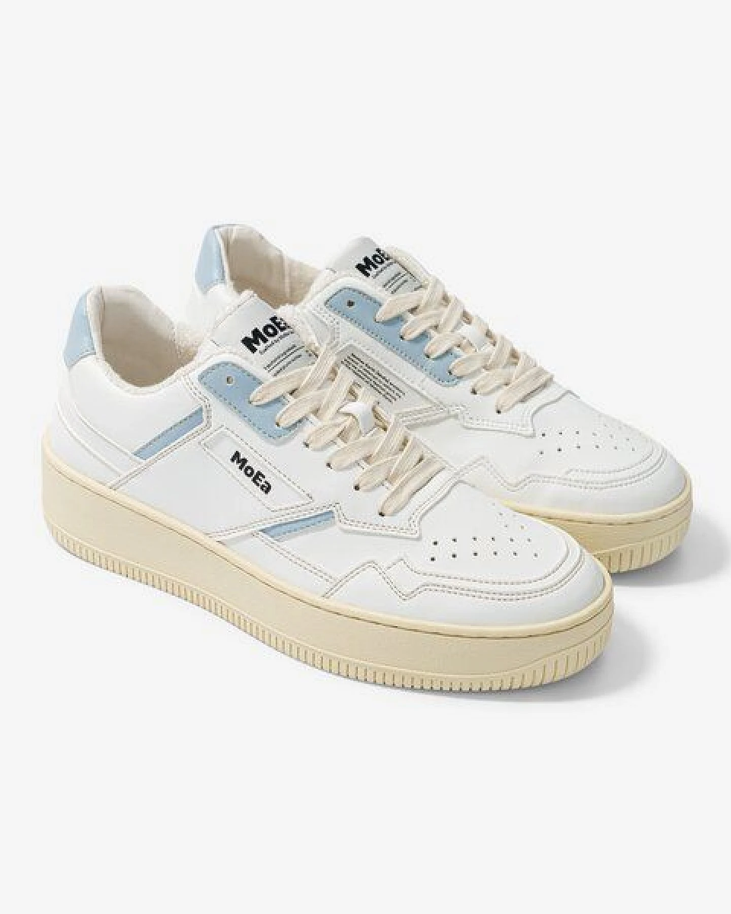 MoEa Sneakers GEN1 - PET Retro White & Blue – Ansicht 2