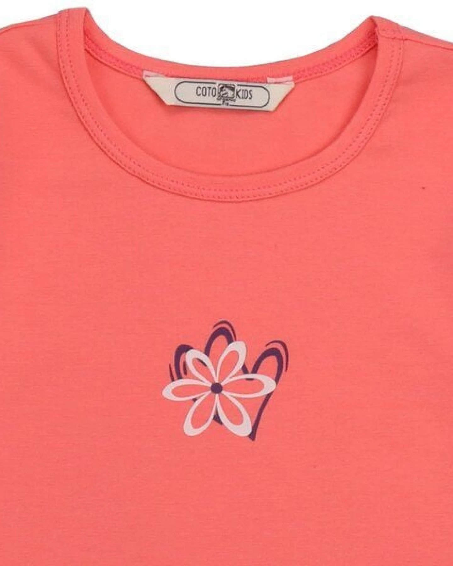 Cotokids Kinder Langarmshirt – Koralle, bequem & weich, schlichtes Motiv – Ansicht 3