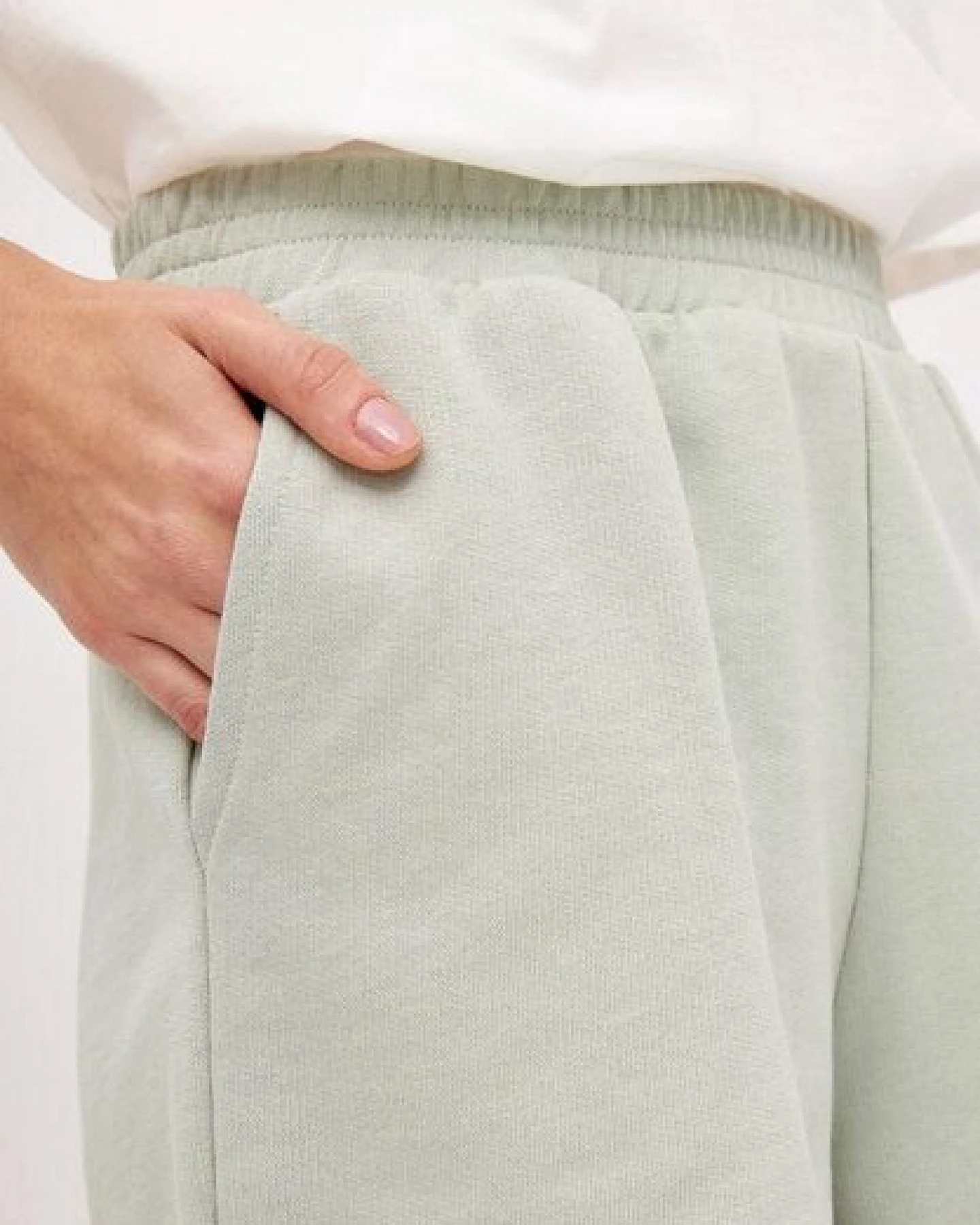Givn Berlin "Milou" Shorts Baumwolle mit Gummibündchen & Taschen mint/sage – Ansicht 4