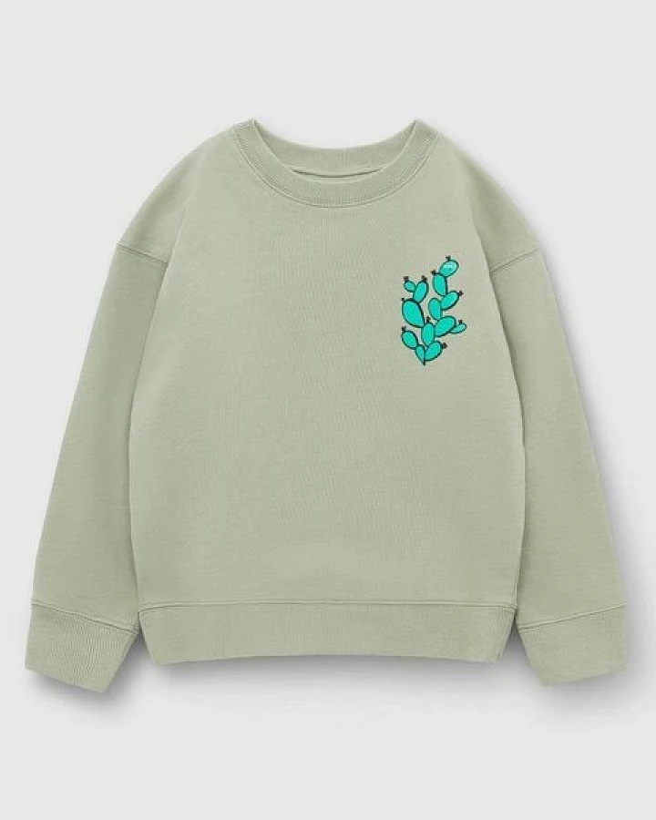 PlayPlayPauly CHECKER TOBI Regenwurm Unisex Kinder Sweatshirt aus Bio-Baumwolle