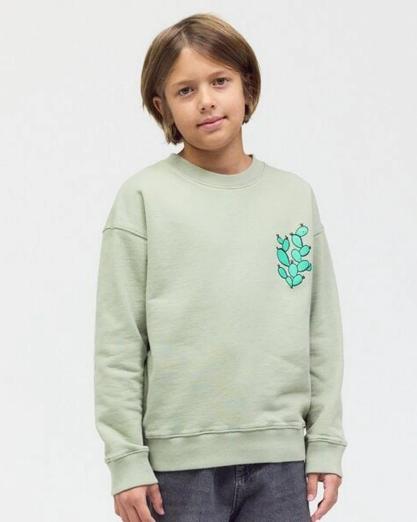 PlayPlayPauly CHECKER TOBI Regenwurm Unisex Kinder Sweatshirt aus Bio-Baumwolle – Ansicht 3