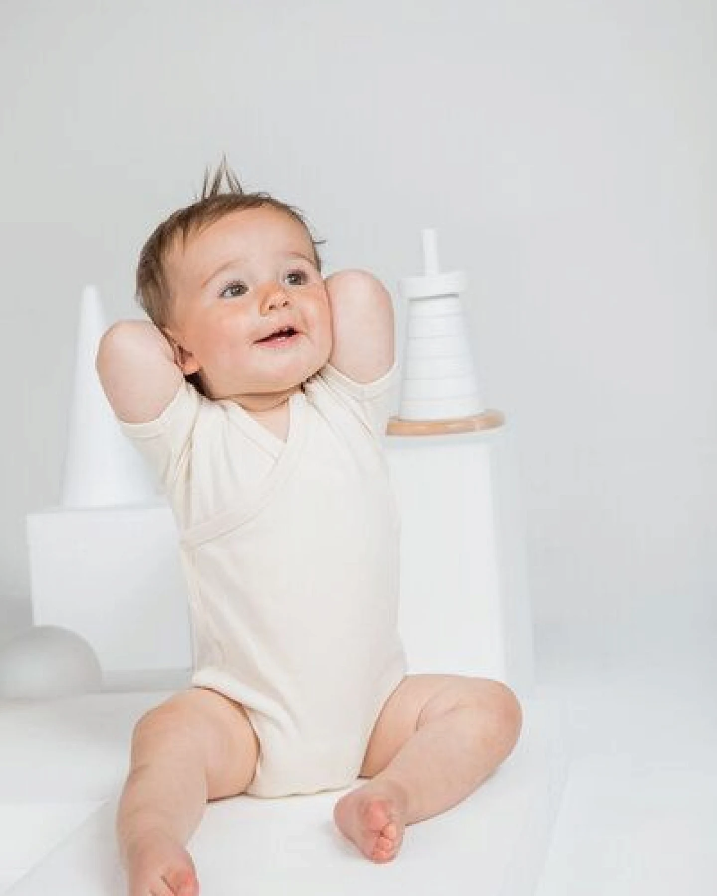 Babybugz Baby Kimono Wickelbody Strampler Kurzarm – Ansicht 2