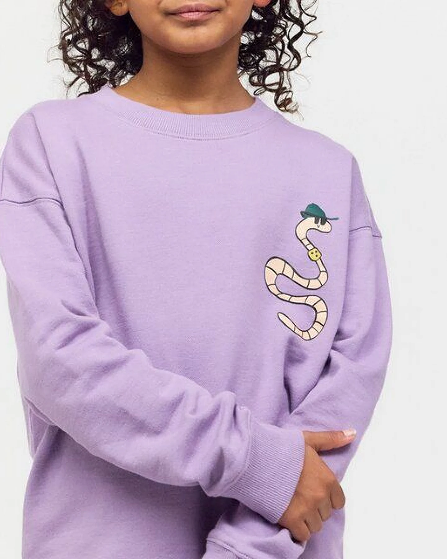 PlayPlayPauly CHECKER TOBI Erde Unisex Kinder Sweatshirt aus Bio-Baumwolle – Ansicht 3