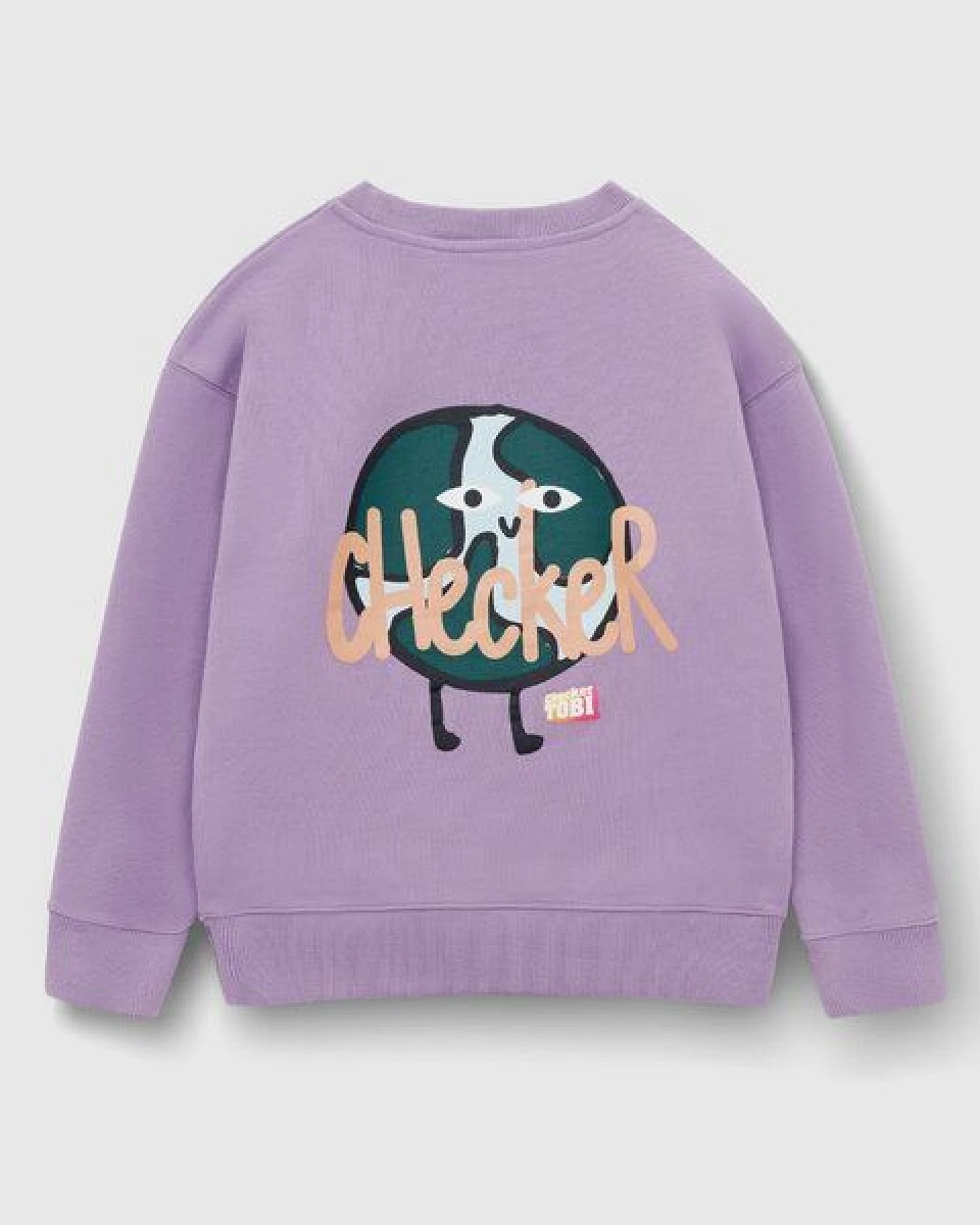 PlayPlayPauly CHECKER TOBI Erde Unisex Kinder Sweatshirt aus Bio-Baumwolle – Ansicht 2