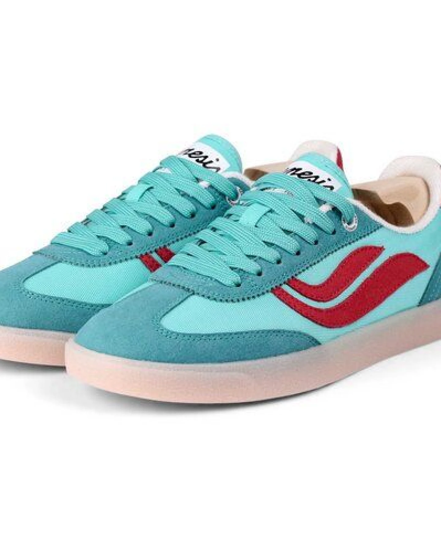 Genesis Footwear Sneaker - G-Volley Mesh Turquoise/Red/Light Gum – Ansicht 2