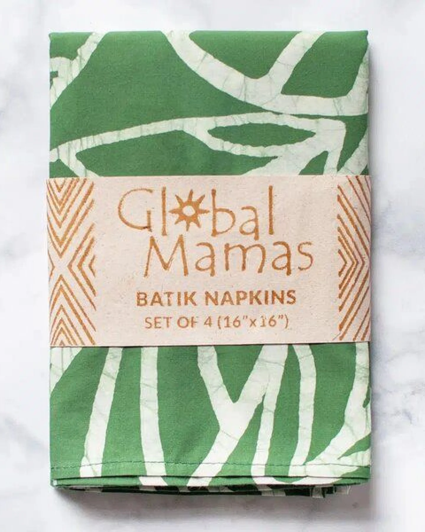 Global Mamas 4er-Set Servietten aus Biobaumwolle, Fair Trade und handgemacht – Ansicht 2