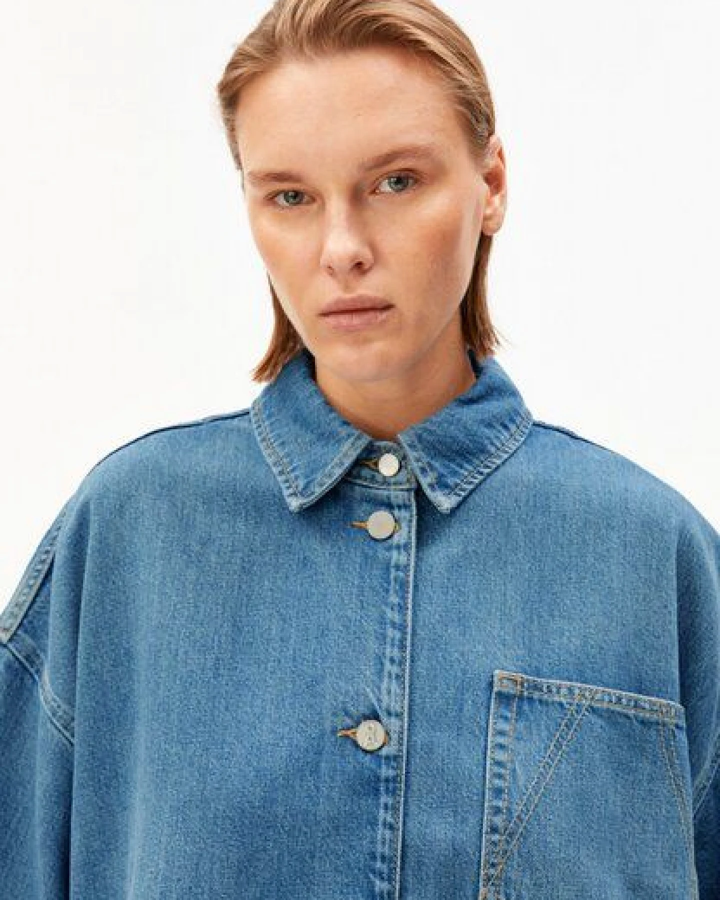 ARMEDANGELS DENIM Damen Jeans-Overshirt aus Baumwoll-Lyocell-Mix – Ansicht 3