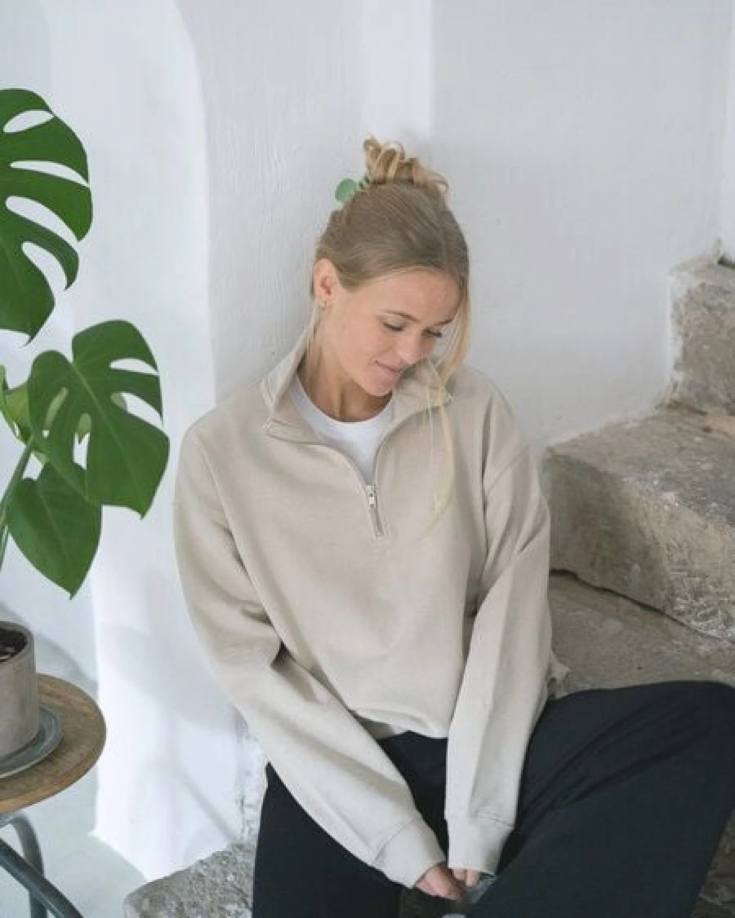 FUXBAU Frauen fux Half Zip Sweater – Ansicht 3
