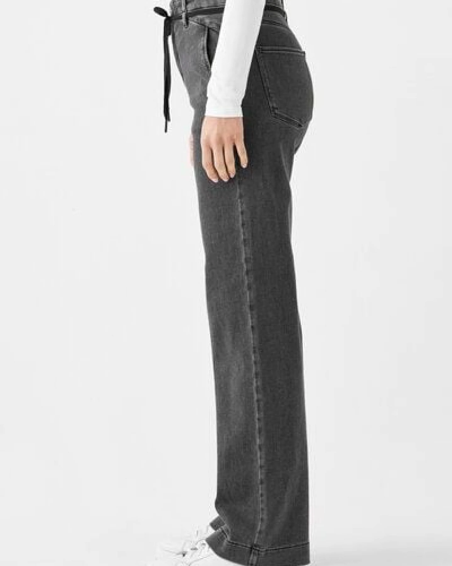Damen Jeans DEW Flared High Waist French Pocket DAWN Bio-Baumwolle – Ansicht 2