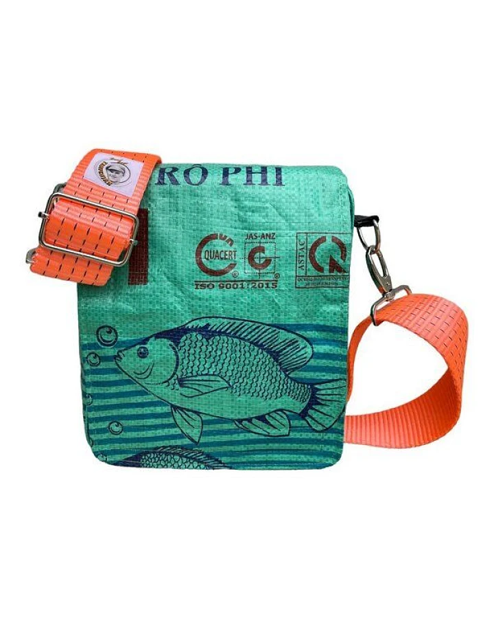 Beadbags kleine Umhängetasche mit orangenem Tampenjan Gurt Ri10TJ