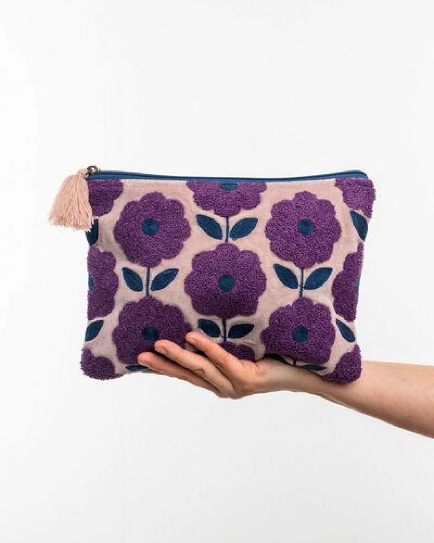 TRANQUILLO Samttäschchen floralen Designs 26 x 18 cm (BAG273, BAG274, BAG304, BAG305) – Ansicht 4