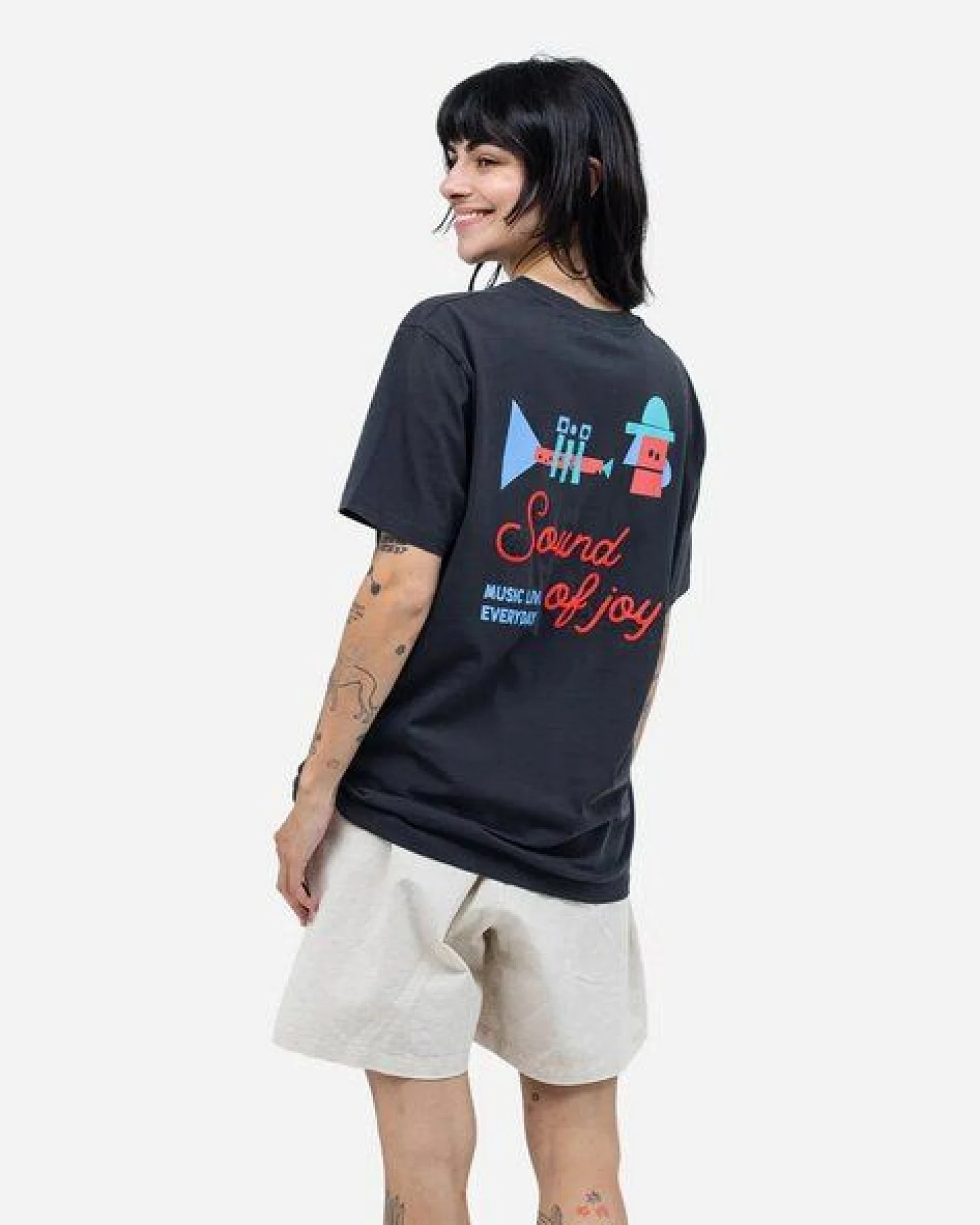 Olow Sound of Joy T-Shirt mit Backprint – Ansicht 4