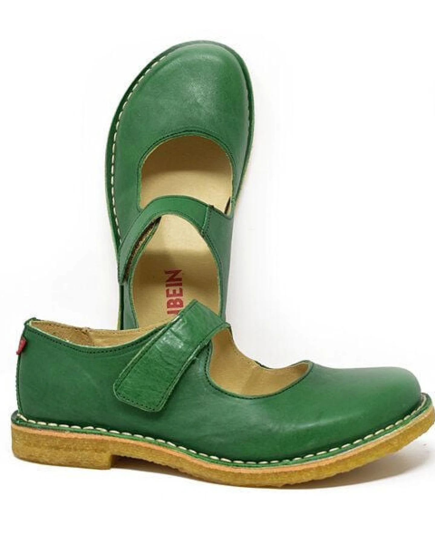 Grünbein Shoes Spangen-Ballerinas Gerda Naturform lose Einlage grün – Ansicht 2